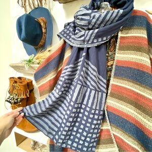 Cozy Roots boho scarf/wrap w maple leaf 🍁 and rustic /cottage core vibe